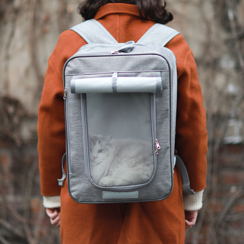 Fastingdog Cat Carrier Bags Breathable Pet Carriers Small Dog Backpack Travel Space Capsule Cage Pet Transport Bag Carrying For Cats