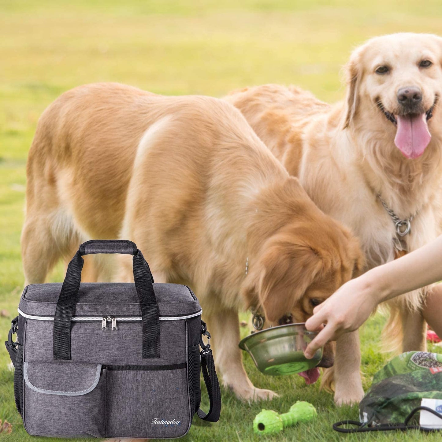 Fastingdog Dog Travel Bag for Supplies, Weekend Pet Travel Set , Airline Approved Tote Organizer with Multi-Function Pockets