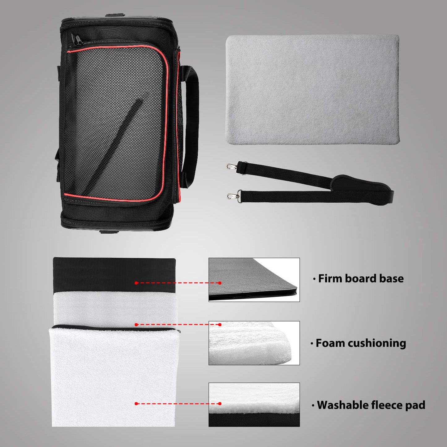 Fastingdog Pet Carrier Bag Side Ventilated Backpack Cat Pet Carriers Dog Travel Bag Airline Approved Transport for Small Dogs Cats Outgoing