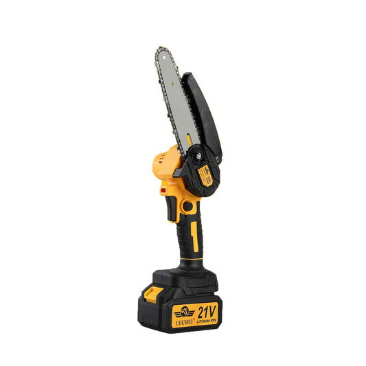 LYUWORechargeable Brushless Household Mini Electric Saw Handheld Saw Wood Cutting Saw Woodworking Saw Outdoor Electric Chain Saw