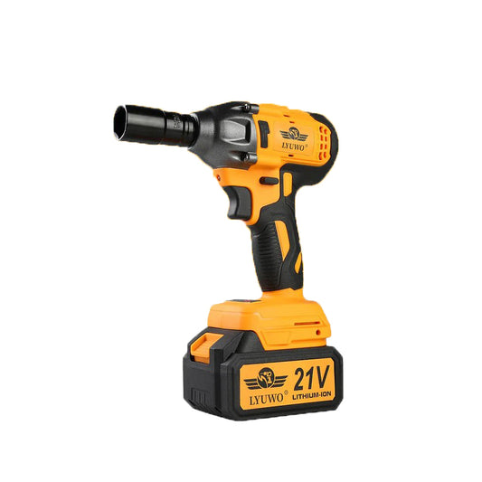 LYUWO Electric Wrench 350NM Brushless Electric Wrench High Torque Air Cannon Heavy Duty Automobile Repair High Power Impact Plat