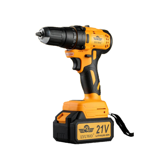 LYUWO Lithium Brushless Hand Electric Drill Impact Drill Multifunctional Electric Screwdriver Charging Electric Tool