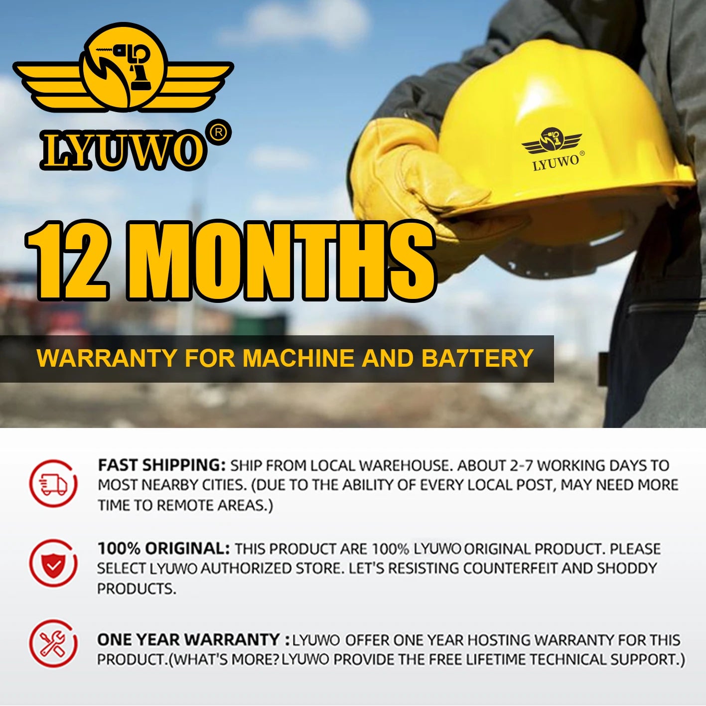 LYUWO Electric Wrench 350NM Brushless Electric Wrench High Torque Air Cannon Heavy Duty Automobile Repair High Power Impact Plat