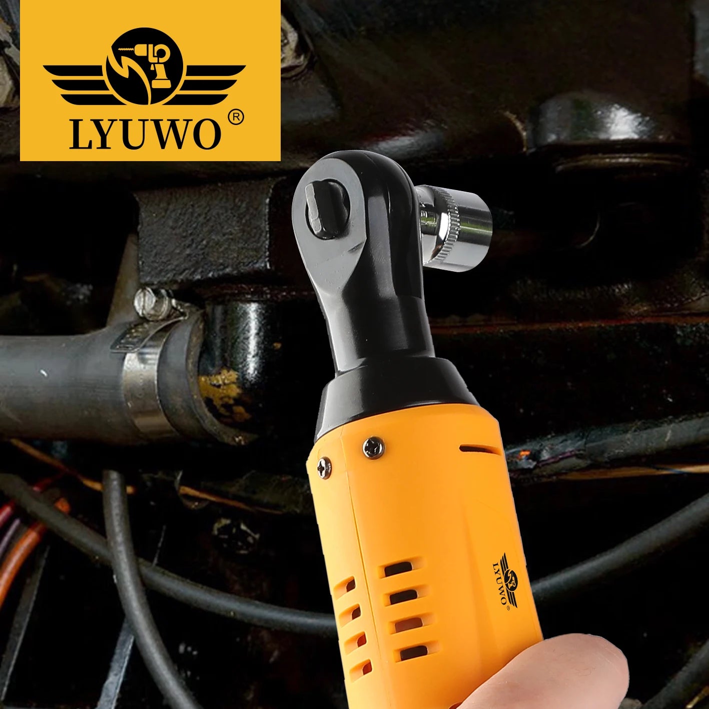 Electric Ratchet Set Angle Drill Screwdriver To Remove Screw Nut Automobile Maintenance Tool 3/8 Rechargeable