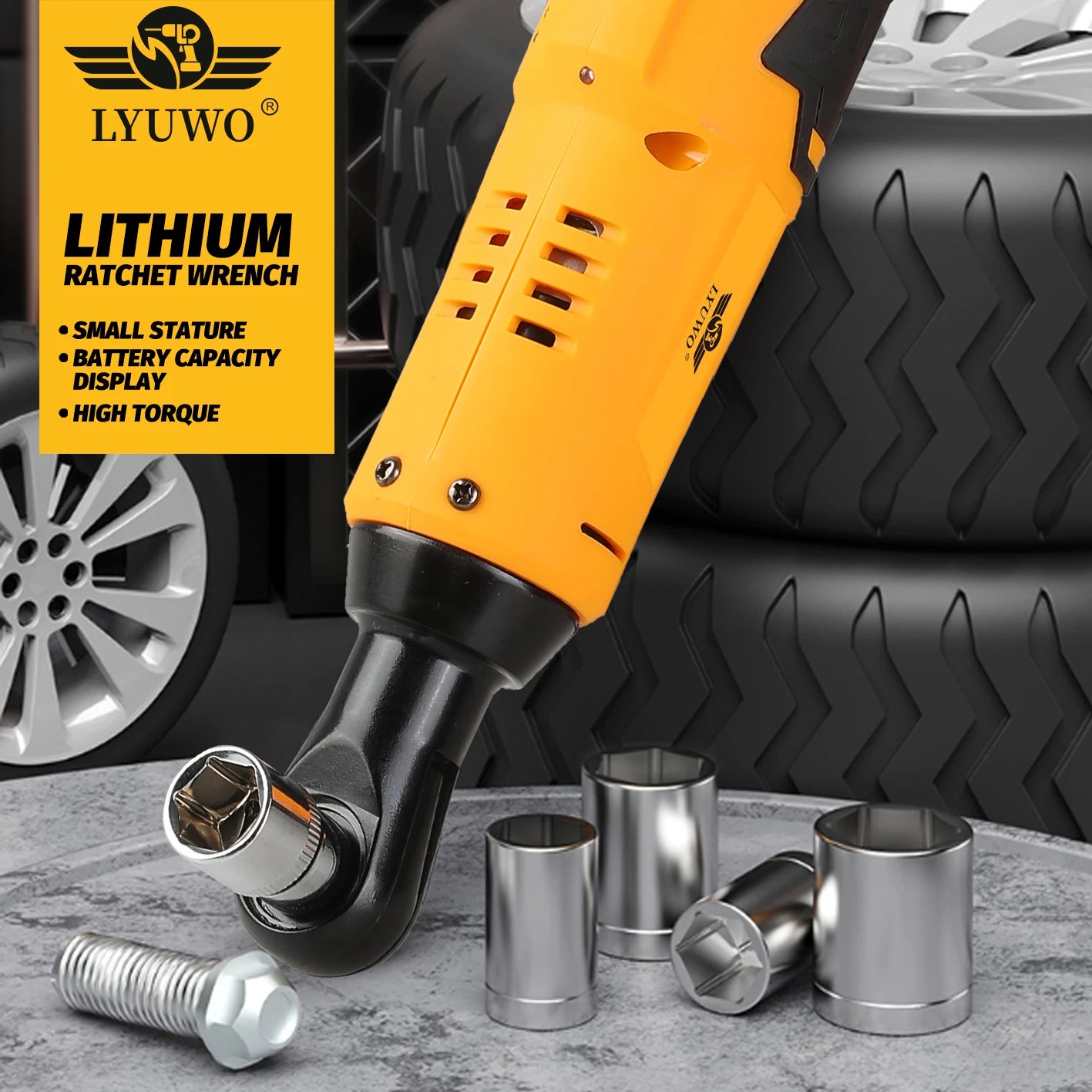 Electric Ratchet Set Angle Drill Screwdriver To Remove Screw Nut Automobile Maintenance Tool 3/8 Rechargeable